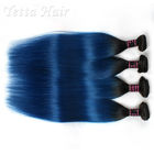 Прямая перуанская темнота укореняет волос голубых выдвижений человеческих волос Ombre цветастые