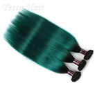 Weave прямых волос выдвижения человеческих волос Ombre зеленого цвета 1B шелковистый