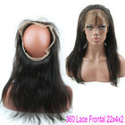 Диапазон шнурка волос 360 бразильского закрытия шнурка прямых волос девственницы естественный с волосами младенца