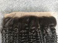 Бразильское Кинкы курчавое ухо человеческих волос закрытия верхней части шнурка 13кс4 к Фронтал шнурка уха