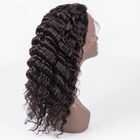 Волна 150 заплетенная плотностью полных париков человеческих волос шнурка бразильская глубокая
