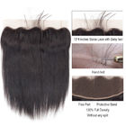 100% малайзийских расширений волос длина 8'' 13 x 4 шнурков прифронтовая -   24''