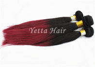 Темный - красные выдвижения человеческих волос, шелковистые прямые реальные выдвижения Ombre волос
