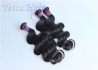 12 до 30 медленно двигают перуанские волосы девственницы/естественные черные волосы объемной волны