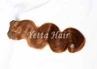 Продолжительные золотистые выдвижения белокурых волос/естественный Weave человеческих волос с оживлённый