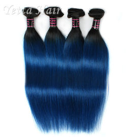 Здоровые волосы Extentions девственницы ранга 8A Ombre мягкие голубые для богини