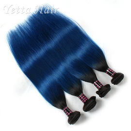 Здоровые волосы Extentions девственницы ранга 8A Ombre мягкие голубые для богини
