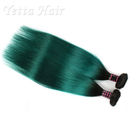 Человеческие волосы Remy девственницы темного зеленого цвета корня бразильские/шелковистый Weave прямых волос