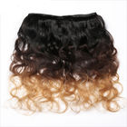 Волосы девственницы бразильянина 12 дюймов 100% с частью закрытия средней/красочными расширениями волос Омбре