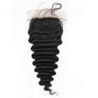 Перуанские глубокие человеческие волосы девственницы волны связывают закрытие 4 кс 4 шнурков