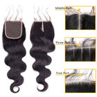 Отсутствие линяя перуанской объемной волны расширений волос закрытия шнурка волос 4 кс 4 девственницы для Ладыс