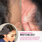 Плотность 13x6 HD 250% шнурует человеческие волосы прифронтовой косточки парика прямые для чернокожих женщин
