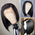 Передние шнурка париков человеческих волос парики человеческих волос прямо короткие реальные не не линяя