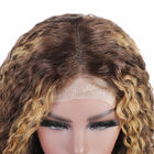 Unprocessed глубокие человеческие волосы Glueless парика фронта шнурка волны