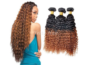 Выделенные глубокие курчавые выдвижения волос Remy Ombre для чернокожих женщин